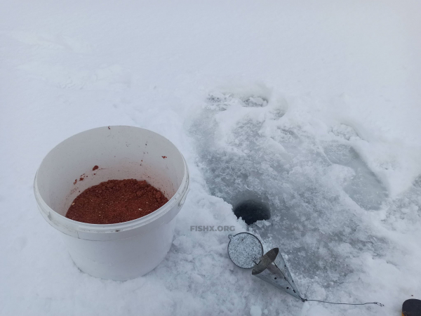 Зимняя ловля плотвы в оттепель и туман
